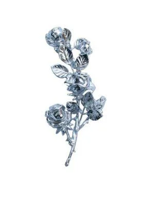 Róża mosiężna 27cm chrom