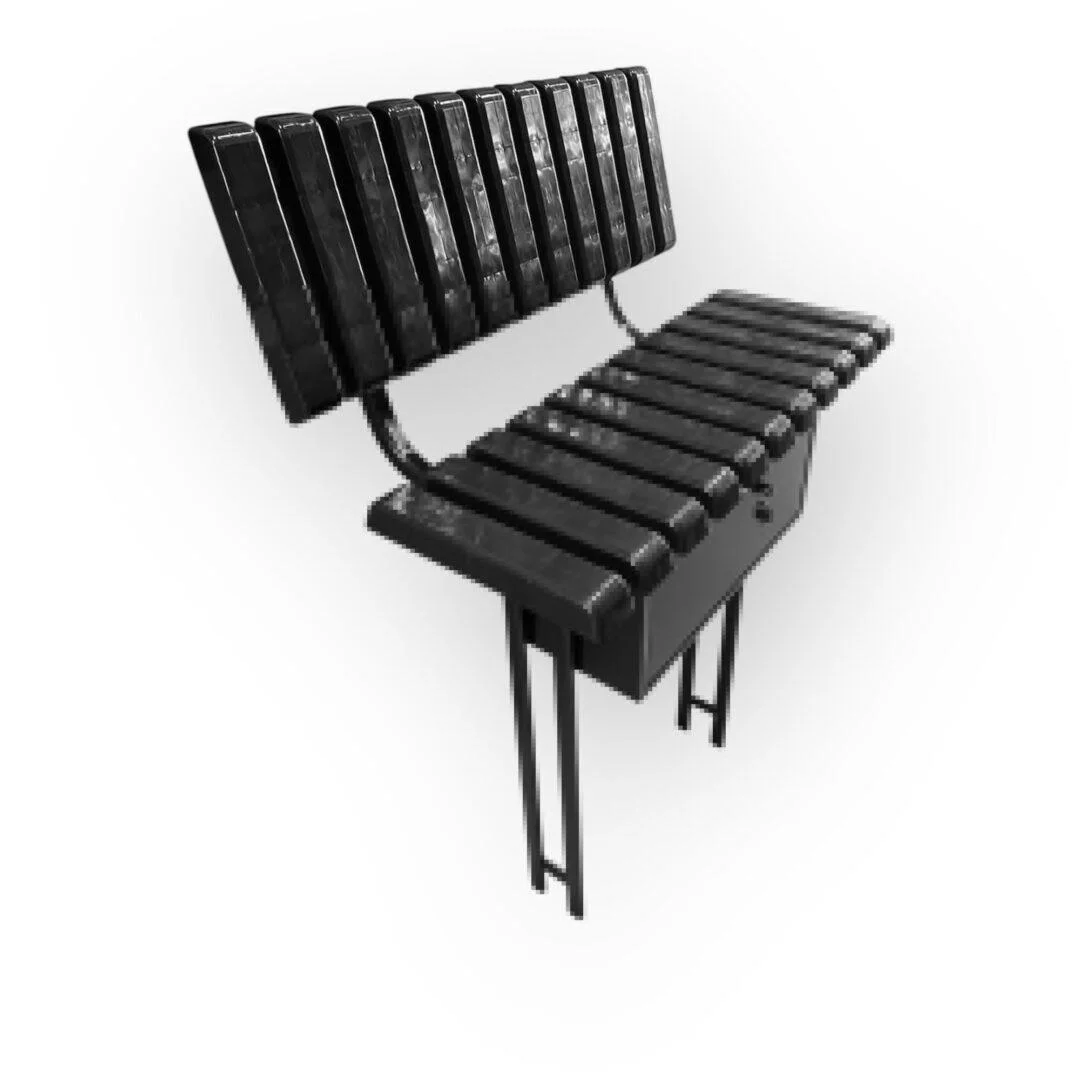 Ławka szczebelki ze schowkiem