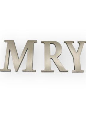 ROMANO litery ze stali nierdzewnej SREBRNE MATOWE