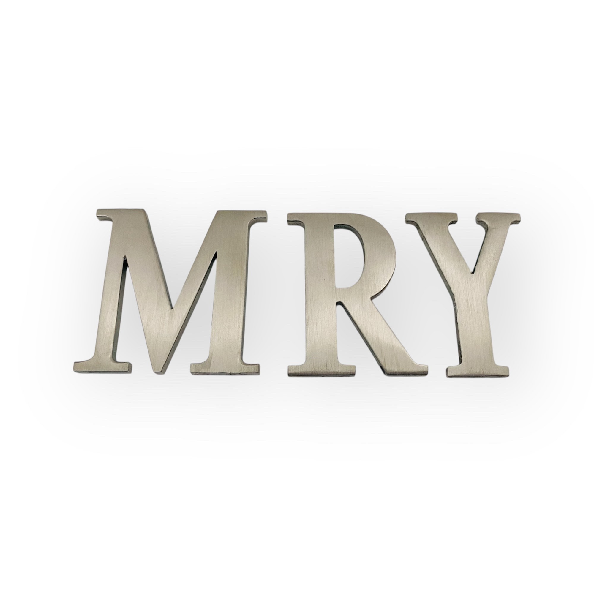 ROMANO litery ze stali nierdzewnej SREBRNE MATOWE