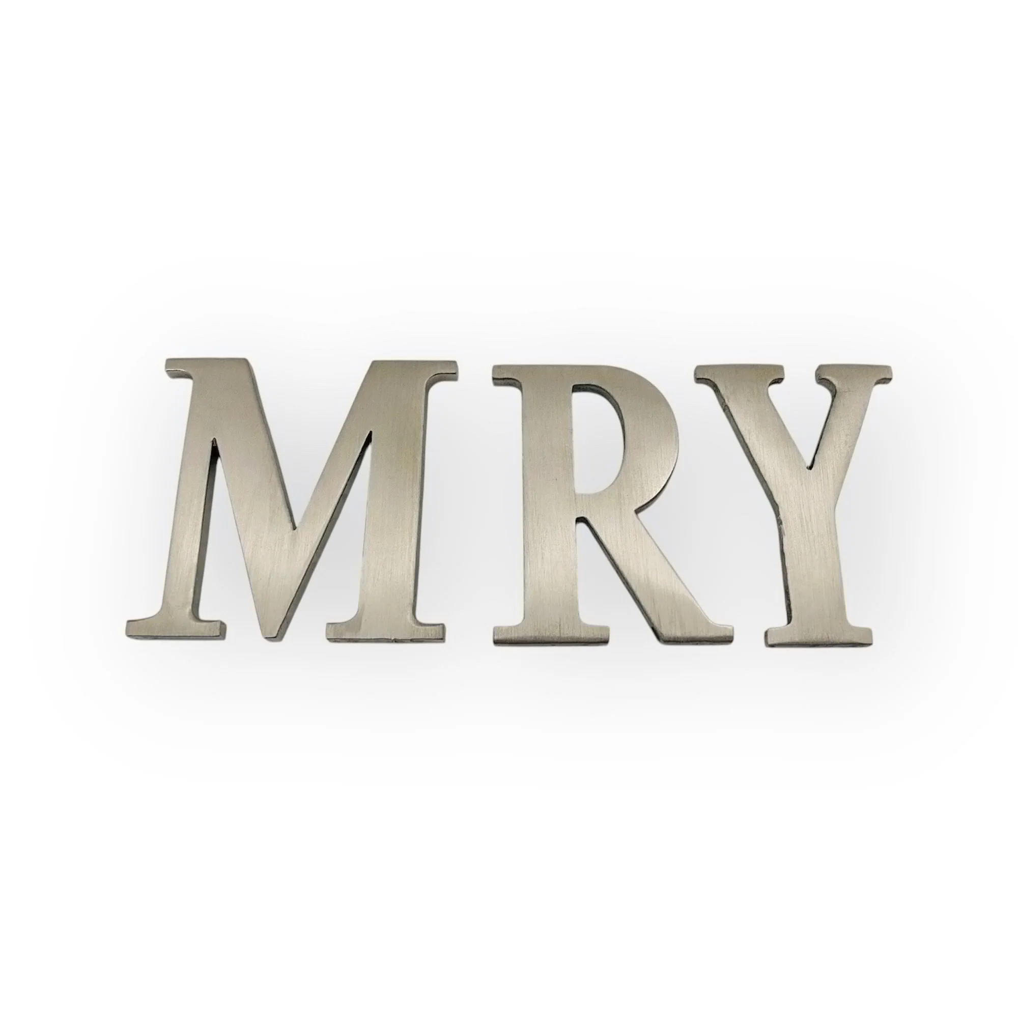 ROMANO litery ze stali nierdzewnej SREBRNE MATOWE