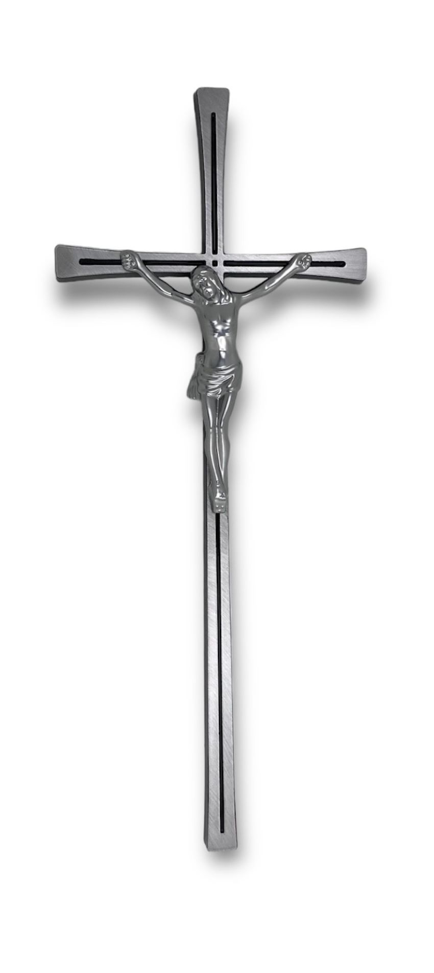 KRZYŻ ROMANO ALUMINIOWY F109 Z PASYJKĄ SREBRNY