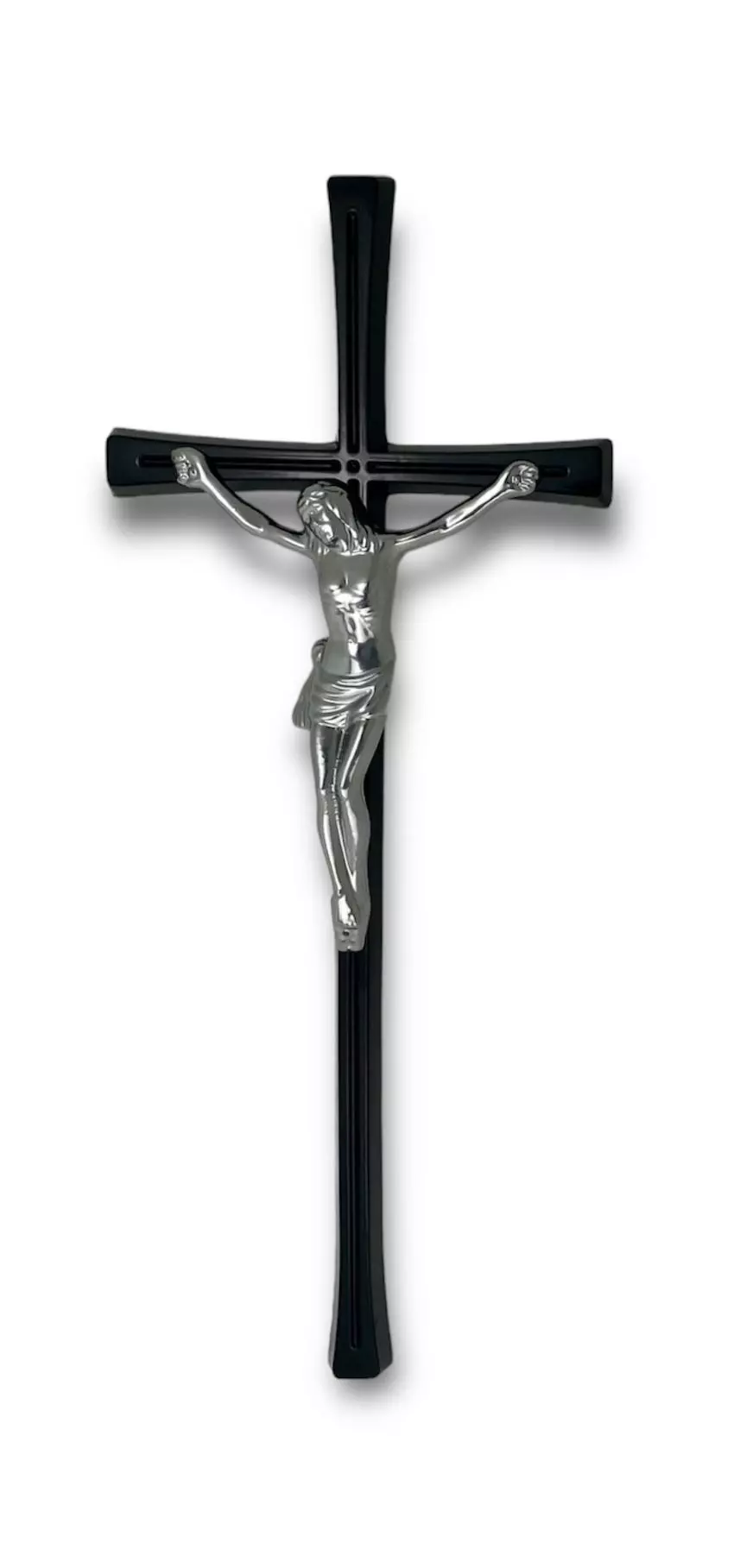 KRZYŻ ROMANO ALUMINIOWY F112 Z PASYJKĄ SR. CZARNY