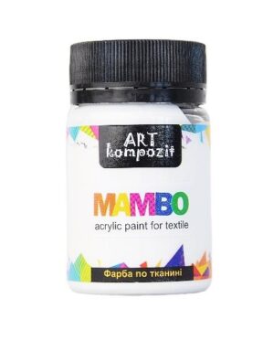 Farba akrylowa do tkanin KOMPOZIT ART MAMBO biała 50ml