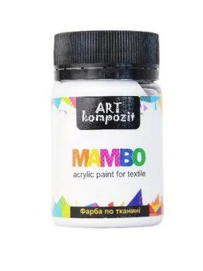 Farba akrylowa do tkanin KOMPOZIT ART MAMBO biała 50ml
