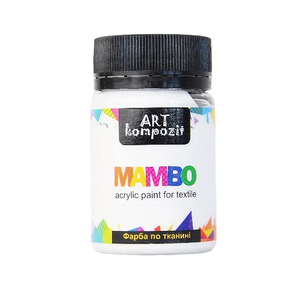 Farba akrylowa do tkanin KOMPOZIT ART MAMBO biała 50ml