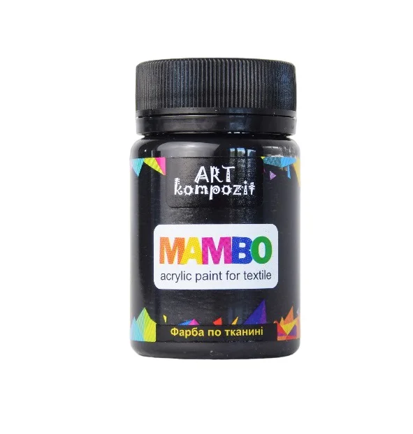 Farba akrylowa do tkanin KOMPOZIT ART MAMBO czarna 50ml