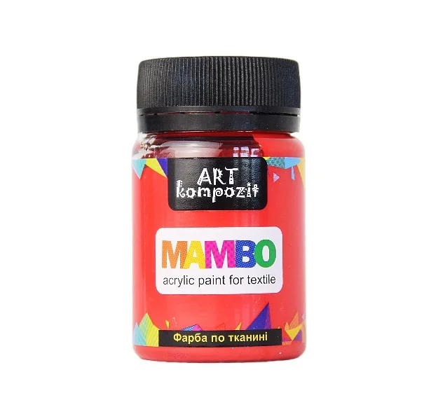 Farba akrylowa do tkanin KOMPOZIT ART MAMBO czerwona 50ml