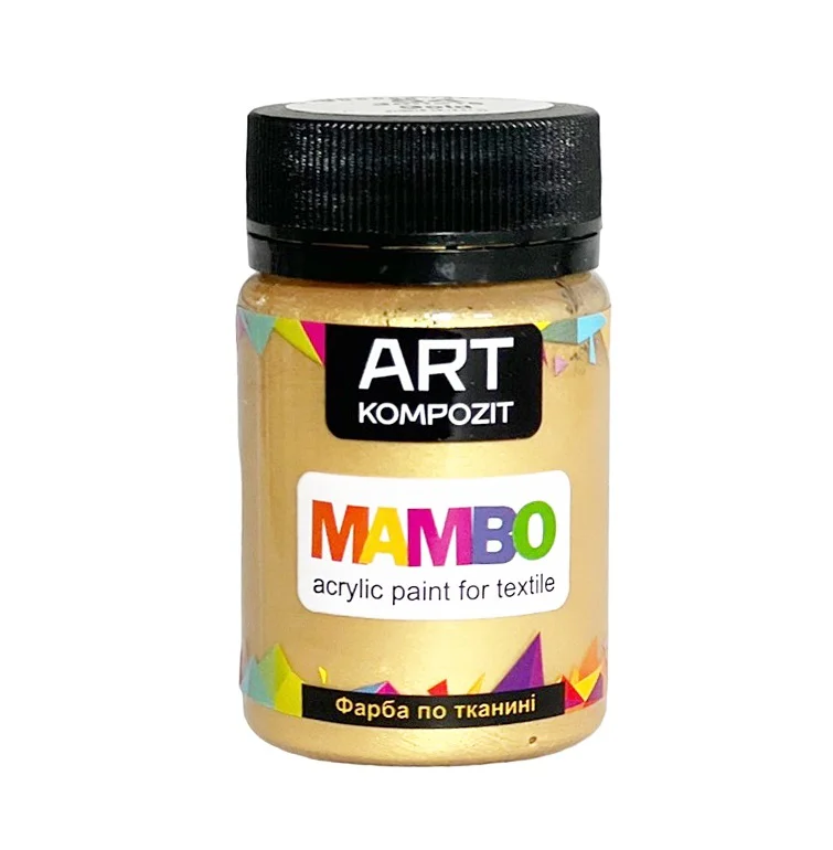 Farba akrylowa do tkanin KOMPOZIT ART MAMBO złota 50ml