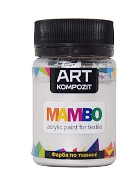 Farba akrylowa do tkanin KOMPOZIT ART MAMBO srebrna 50ml