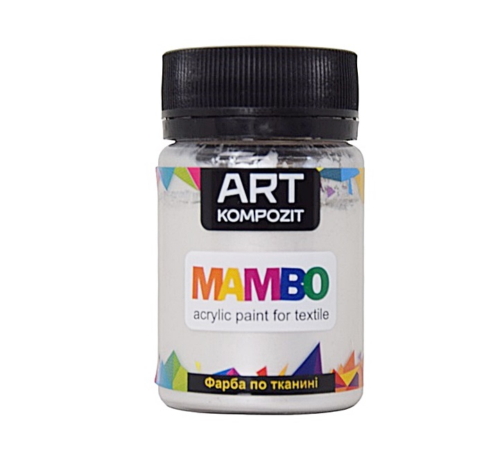 Farba akrylowa do tkanin KOMPOZIT ART MAMBO srebrna 50ml