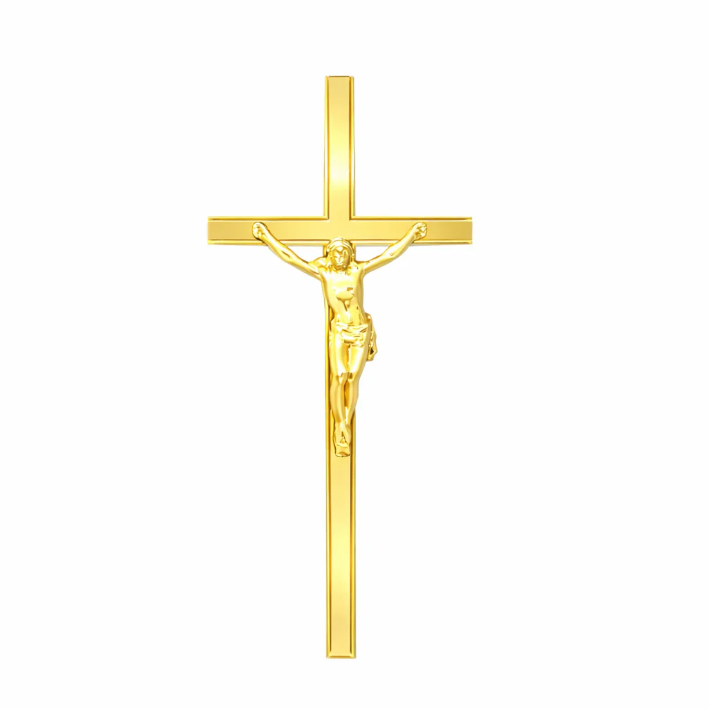 KRZYŻ WISZĄCY KT13W/1/Z SATYNA ZŁOTY