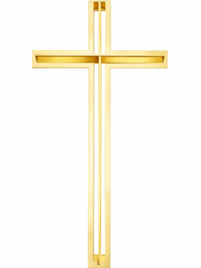 KRZYŻ WISZĄCY KT14W/Z ZŁOTY
