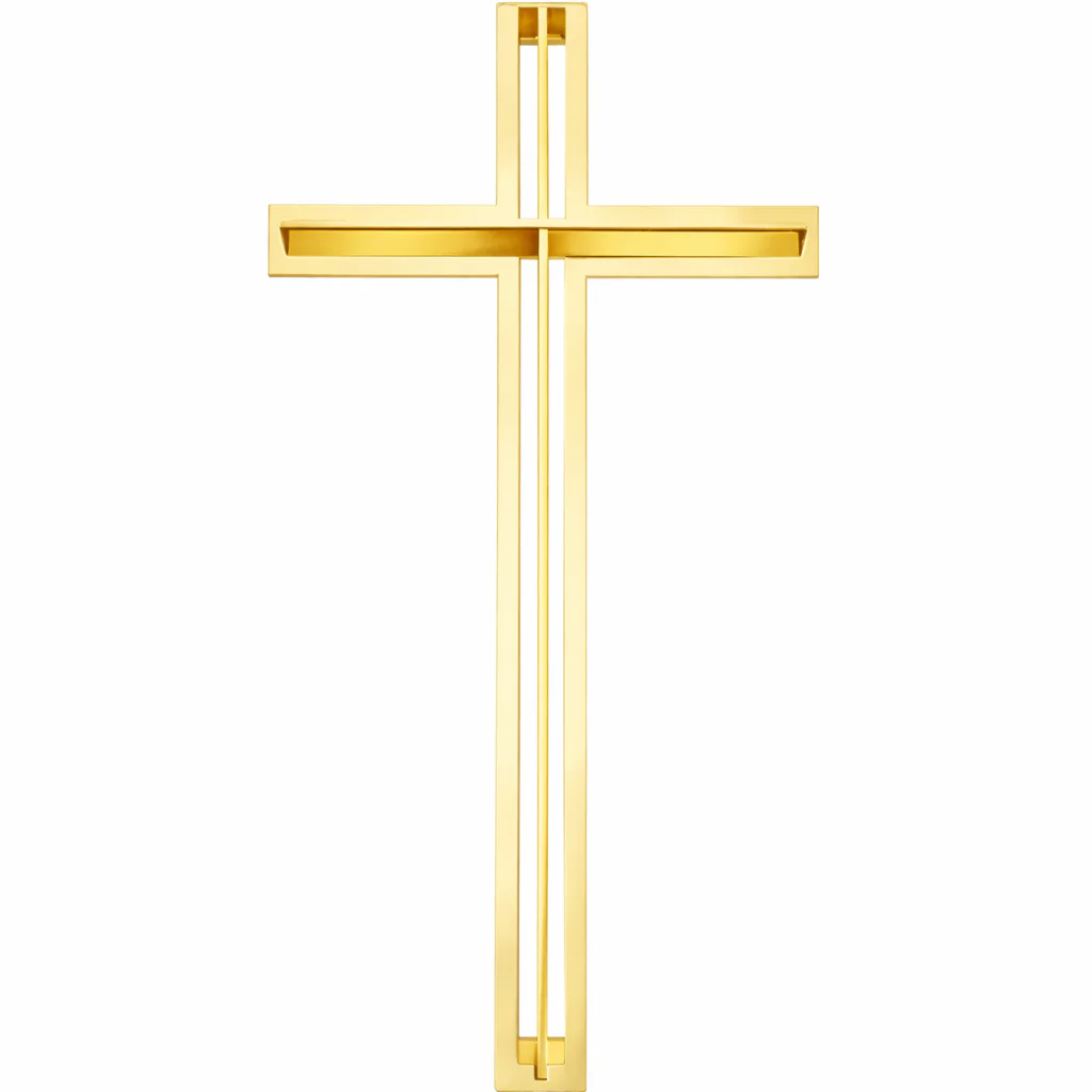 KRZYŻ WISZĄCY KT14W/Z ZŁOTY