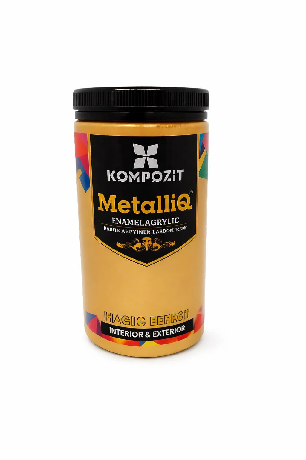 Farba akrylowa do kamienia METALLIQ Kompozit 0,9kg Złota