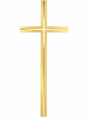 KRZYŻ WISZĄCY ZE STALI NIERDZEWNEJ KW13P/Z ZŁOTY