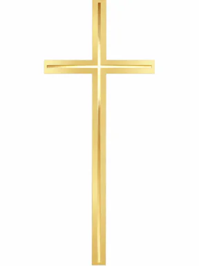 KRZYŻ WISZĄCY ZE STALI NIERDZEWNEJ KW13P/Z ZŁOTY