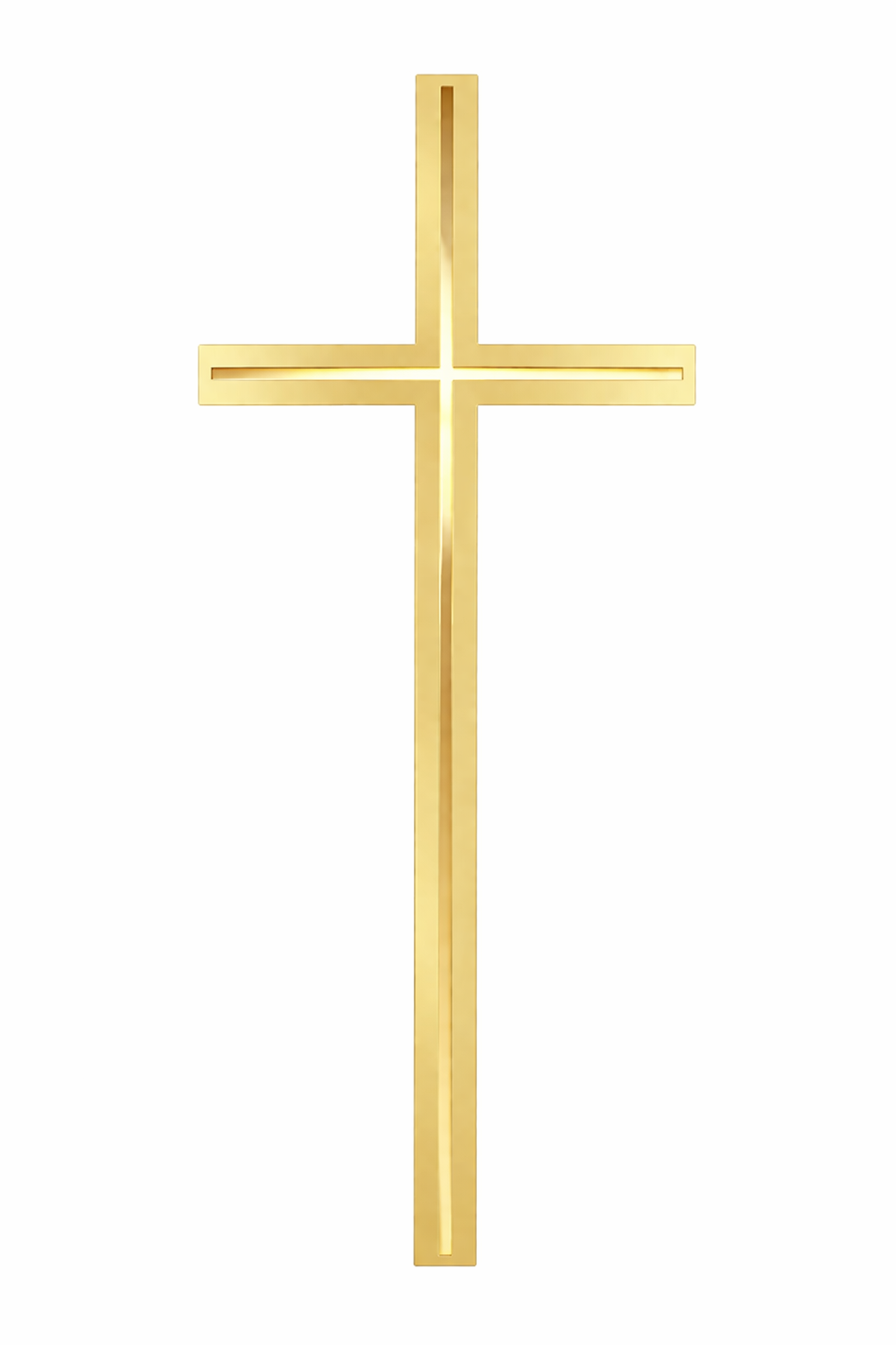 KRZYŻ WISZĄCY ZE STALI NIERDZEWNEJ KW13P/Z ZŁOTY