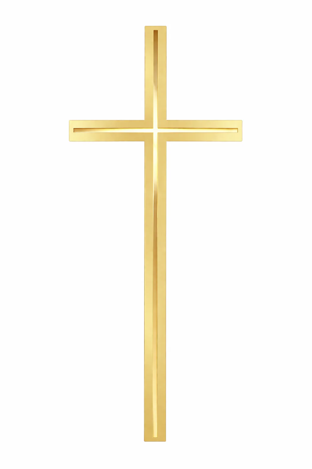 KRZYŻ WISZĄCY ZE STALI NIERDZEWNEJ KW13P/Z ZŁOTY